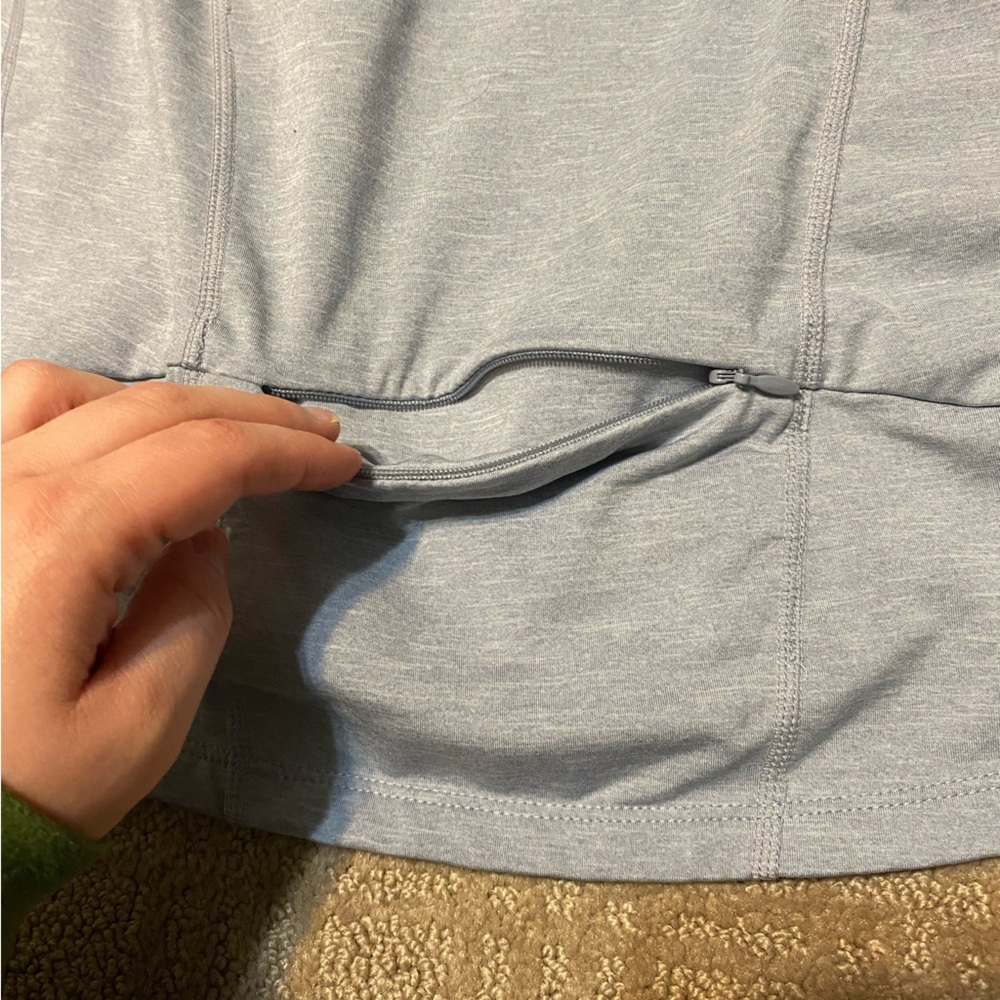 {GapFit} Athletic Half Zip Pullover Hoodie | Sunny Grey ~ Size Small - Picture 8 of 15